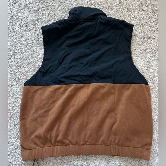 Jordan Essentials Winter Fleece Vest Black Tan - Picture 6 of 8